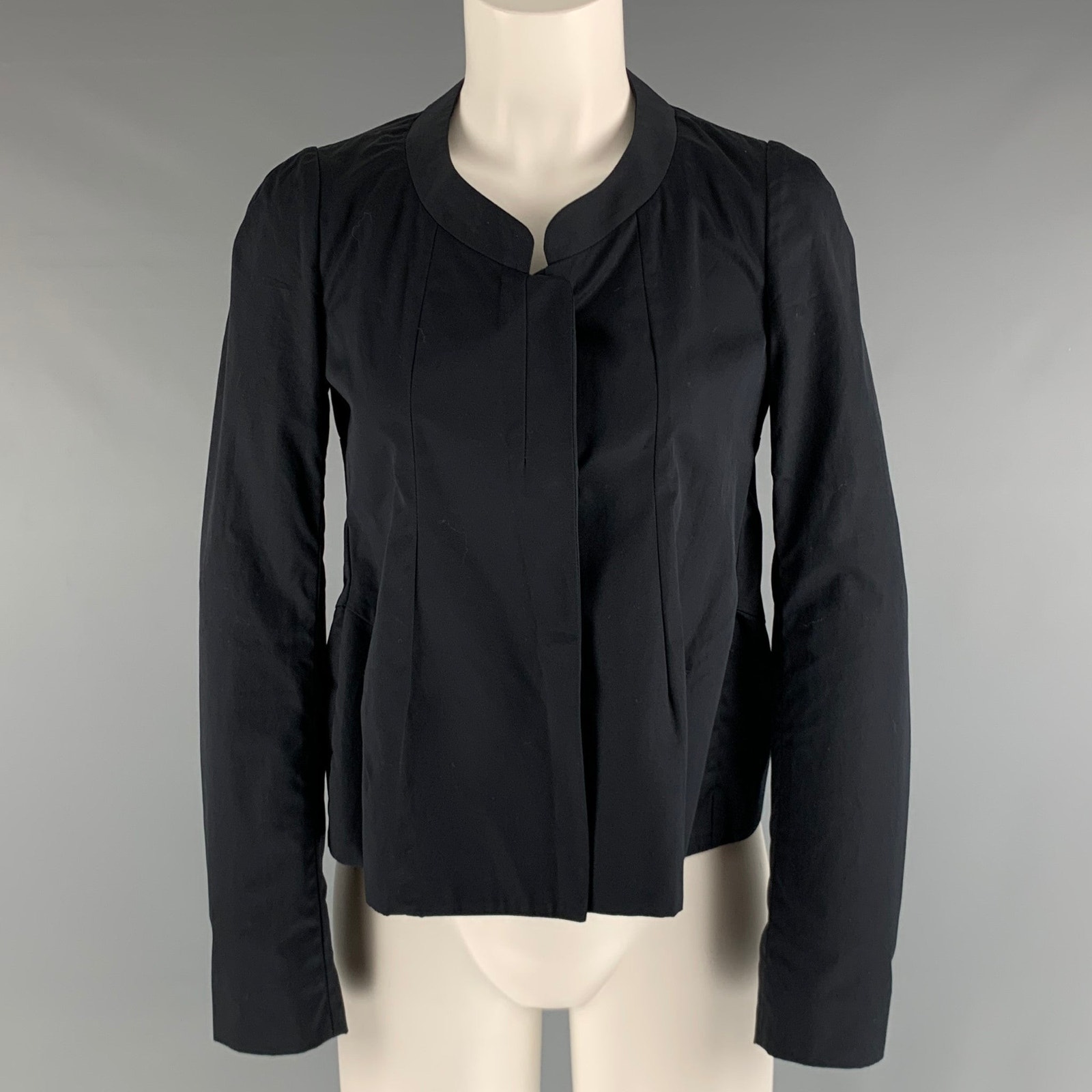 Marni Size 2 Black Cotton A-Line Jacket